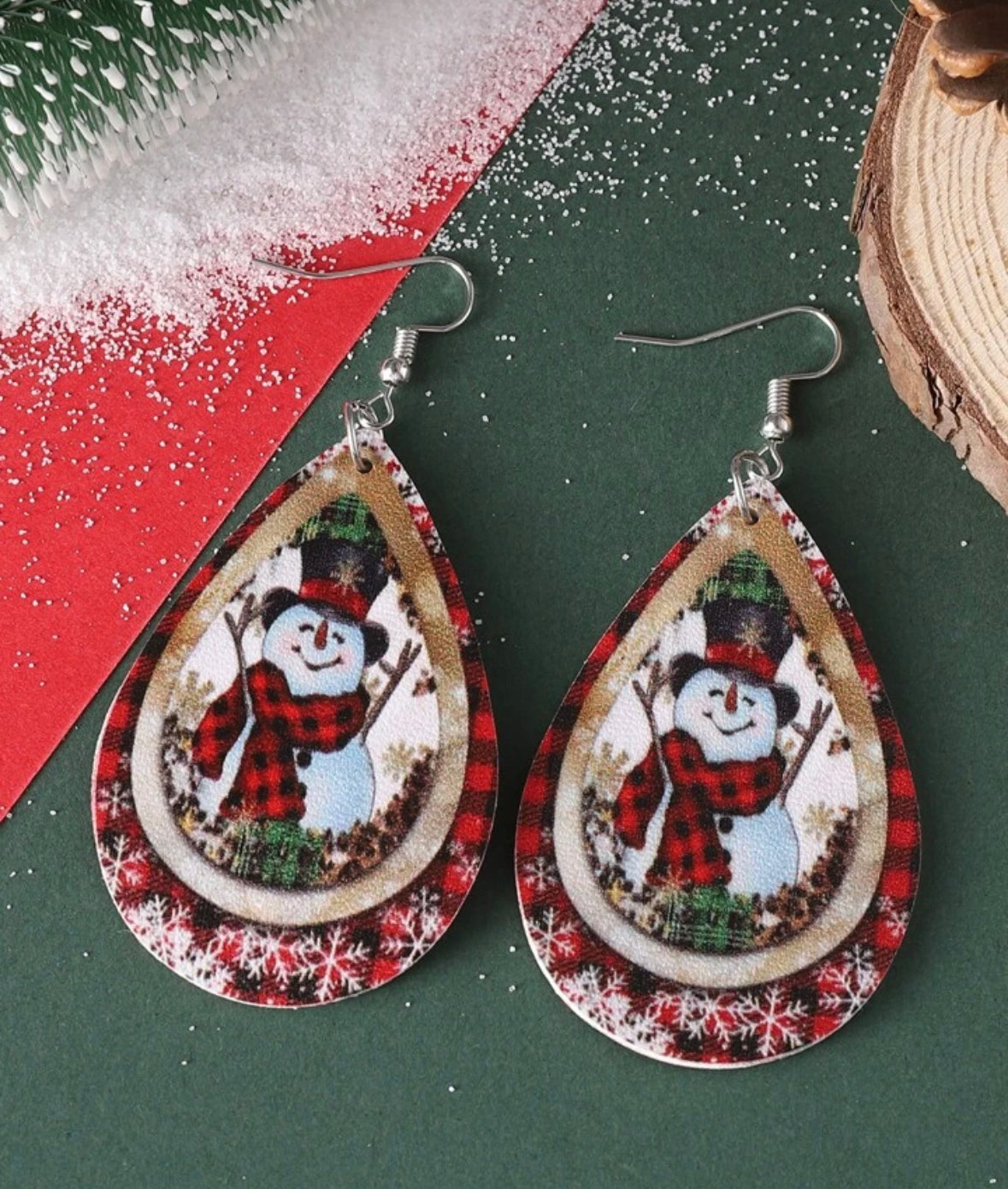Christmas Snowman earrings