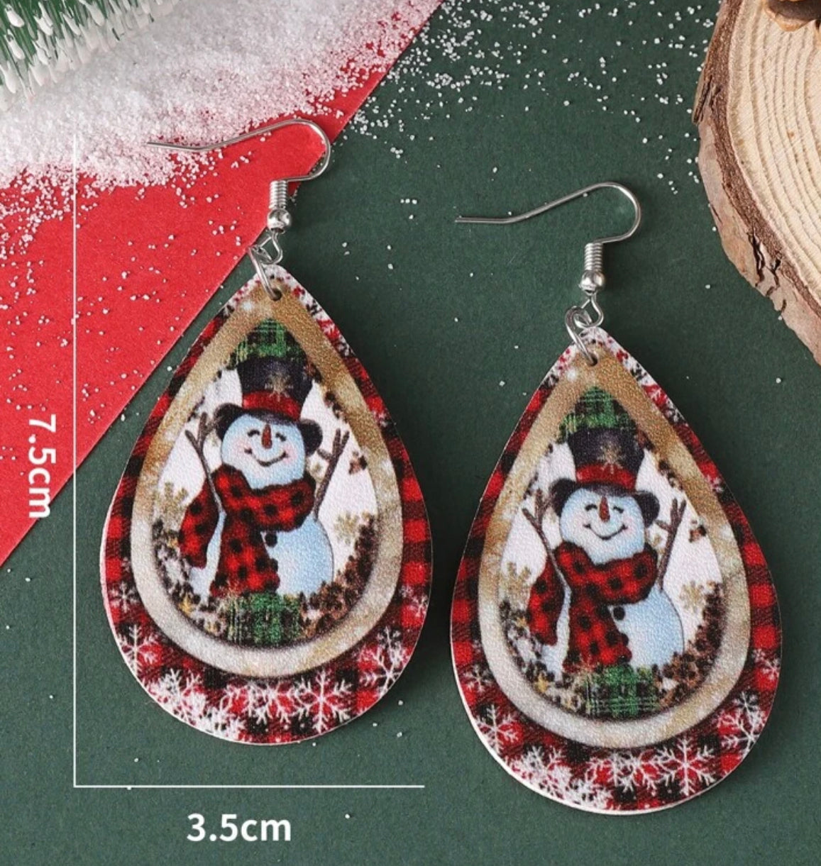 Christmas Snowman earrings