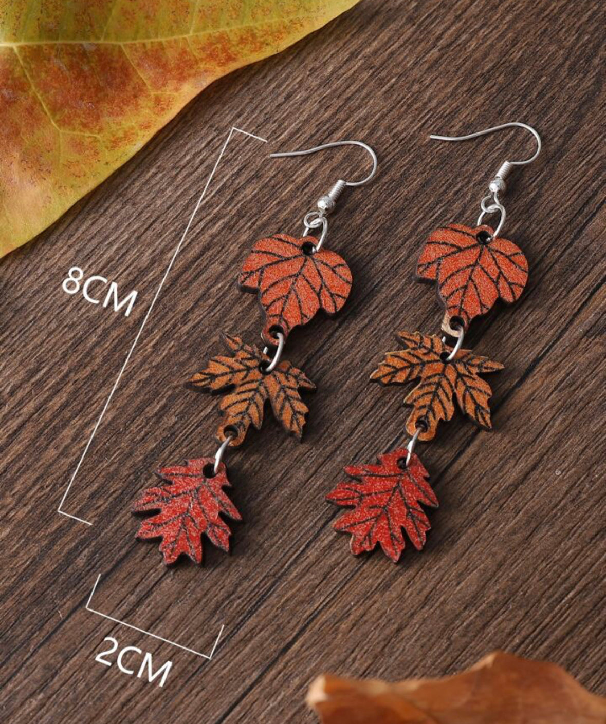 Fall leaves earrings
