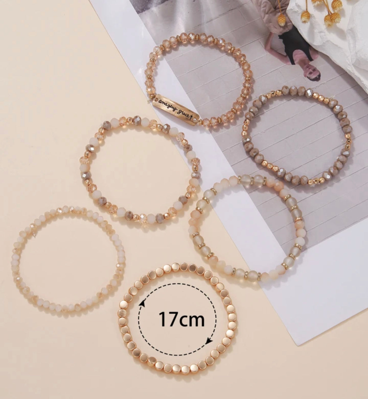 Amazing Grace Minimalist Beaded Bracelet