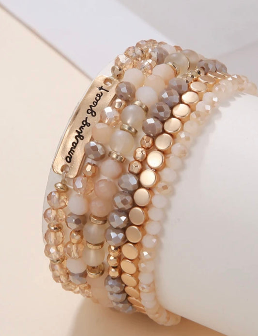 Amazing Grace Minimalist Beaded Bracelet