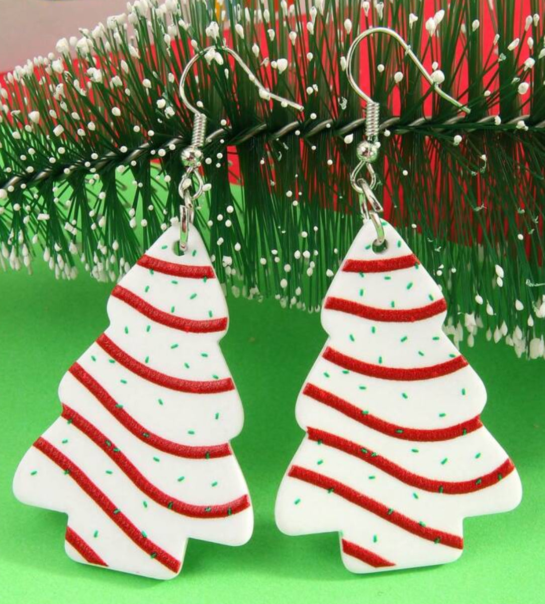 Christmas tree earrings