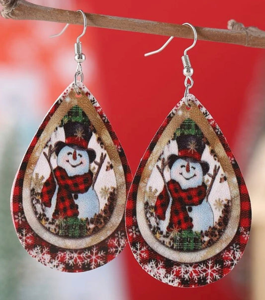 Christmas Snowman earrings