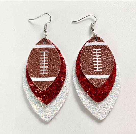 Football fashion earrings- Washington