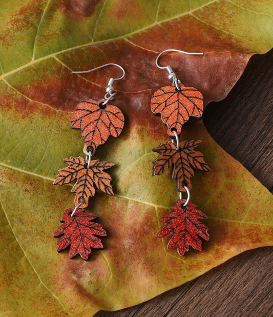 Fall leaves earrings